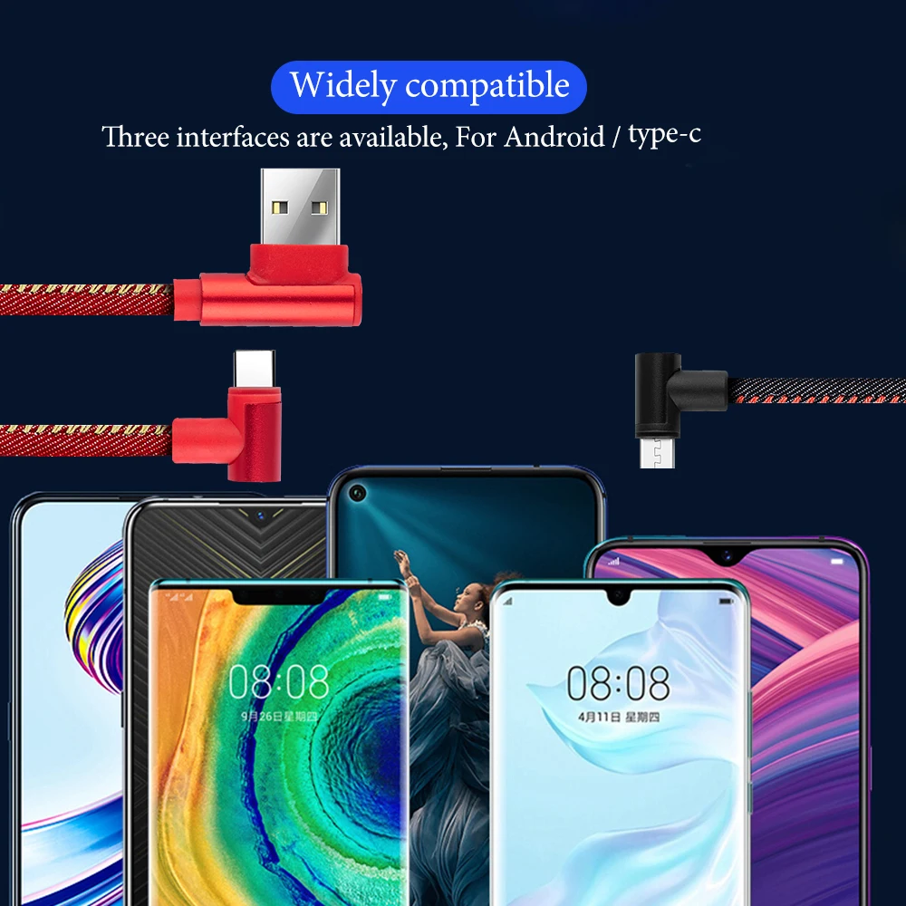 Для Huawei прочные локтя головка джинсовые Micro USB для быстрой зарядки мобильный