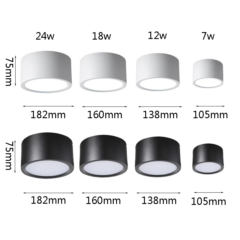 

Ceiling Lights LED Ceiling Lamp Single Aluminum Acrylic Led Spoting Light For Living Room Bed Room Round Plafonnier Luminaria