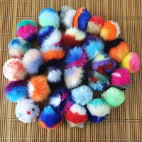 new 30 colors soft pompons faux fox fur ball 9cm round diy jewelry parts making pendant for hat coat key chain handmade crafts