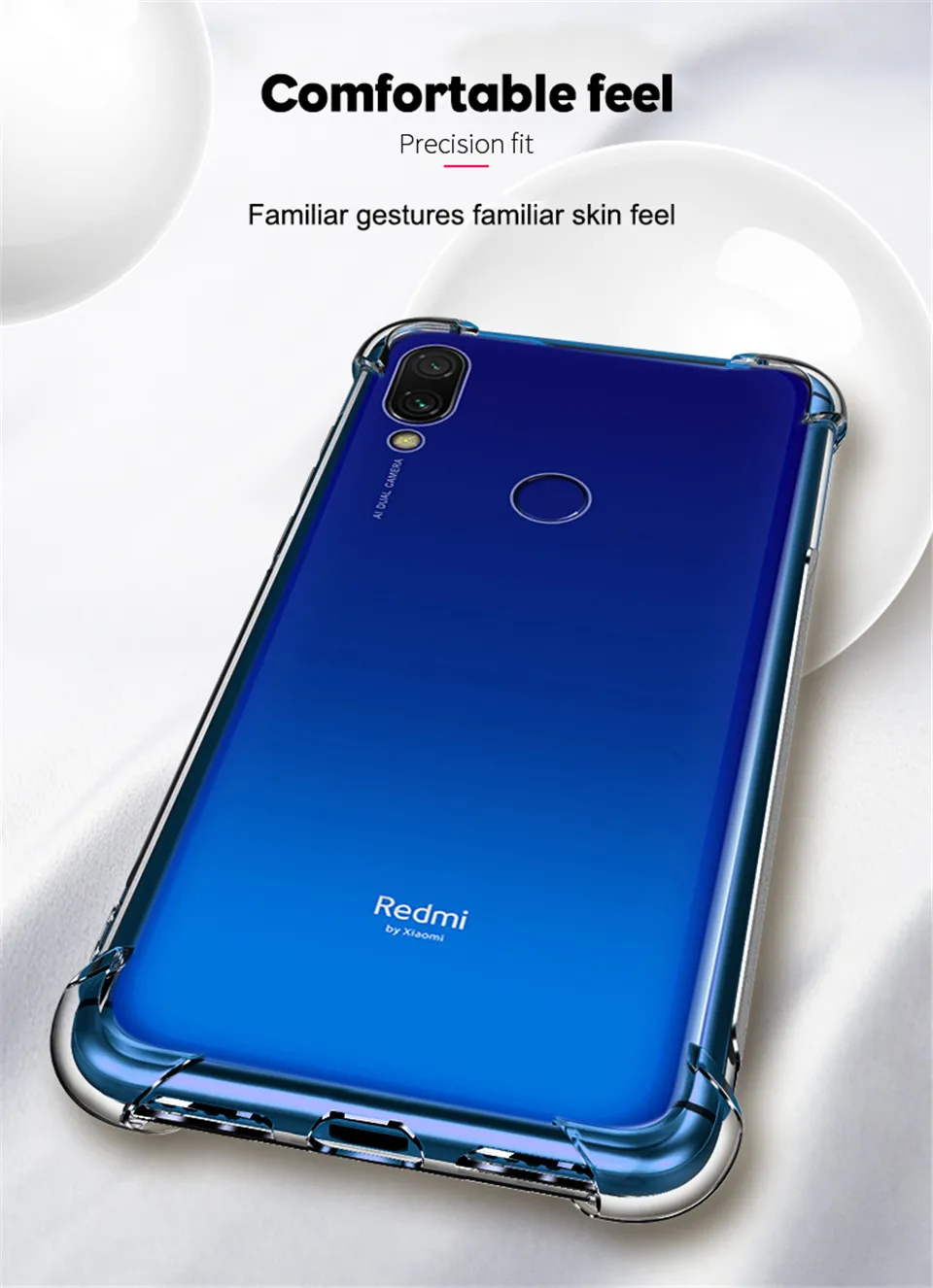 Роскошный Ударопрочный силиконовый чехол на для телефона для Xiaomi Redmi Note 8 7 5 Pro Red mi 7A Xiaomi mi 9t 9 A3 Прозрачная защитная крышка чехол на для Сяоми ксиоми Редми Ноут 8 7 5 про Редми 7a ксиоми ми 9t 9 a3