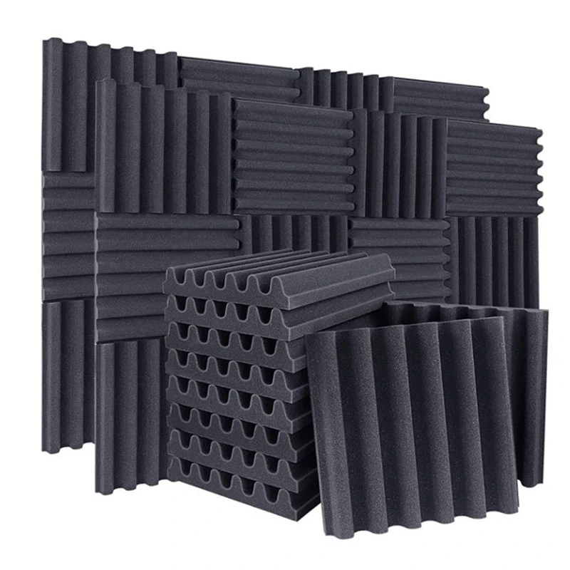 

24 Pcs Arc Acoustic Foam Panel Sound Insulation Pads,Studio Foam Wedge Tiles for Acoustic Treatment and Wall Decoration