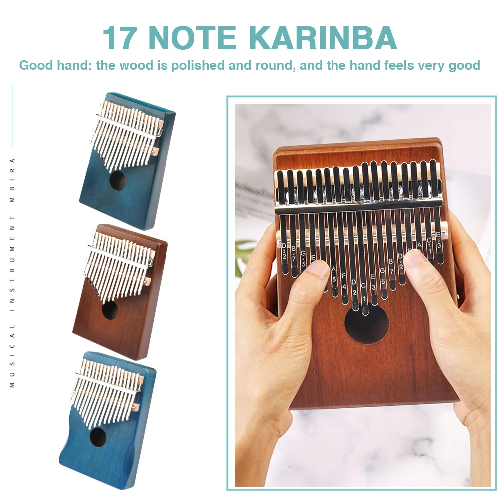 17 клавиш Kalimba дерево акации Пальчиковое пианино Mbira музыкальный инструмент