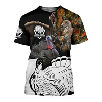 camo turkey hunting clothes mens t shirt 3d printed unisex summer cool top streetwear womens tees t shirt dropship