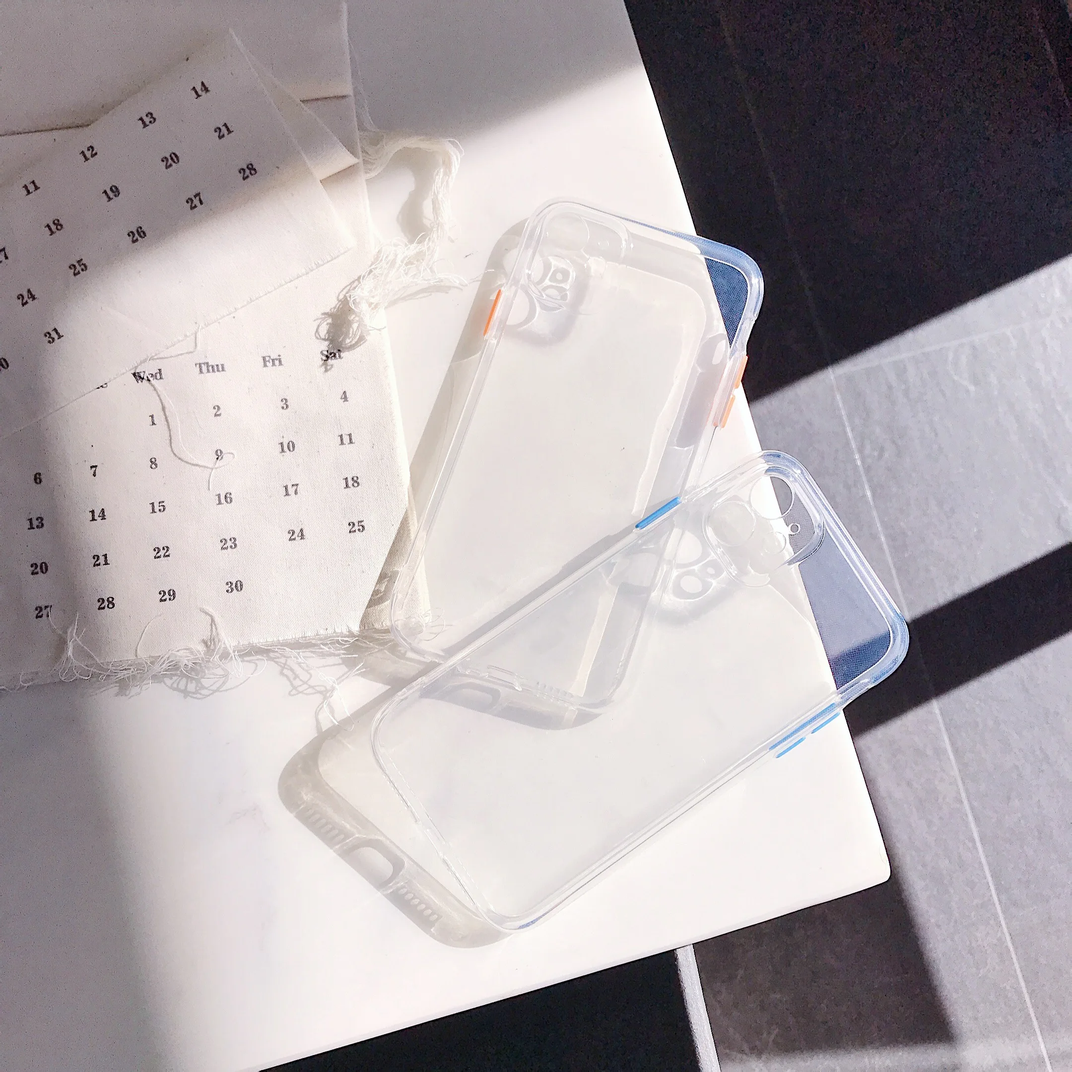 

Transparent soft phone case with colorful keys for iPh11 Pro Max XS X XR 6S 7 8 Plus soft cover