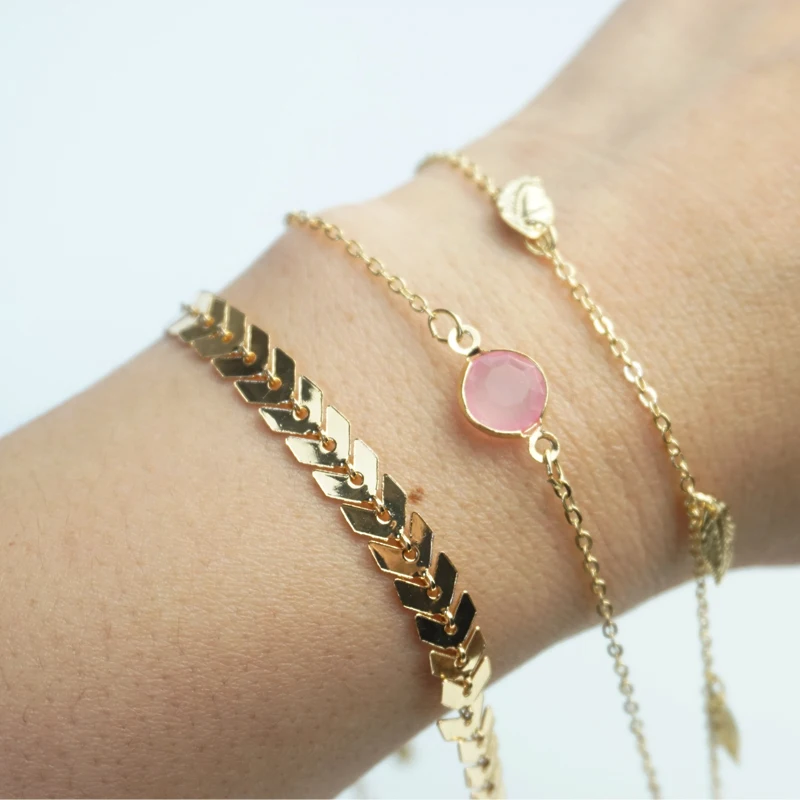 M & G Многослойные модные браслеты в стиле бохо простые с подвеской виде золотого