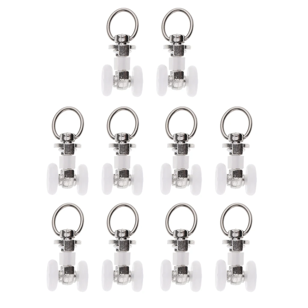 10 Piece Aluminum alloy Curtain Track Glider Rail Slide Wheels Roller #1 | Decorative Accessories