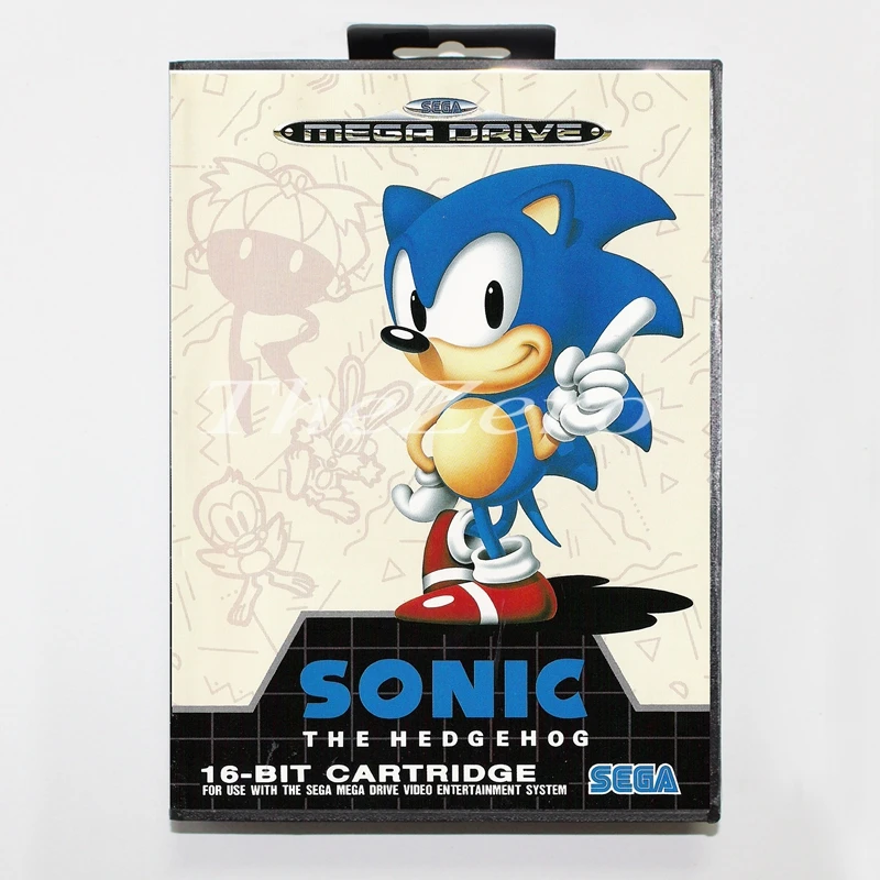 Sonic зубная щётка Thehedgehog с коробкой для 16 бит MD видео карточная игра Sega игры Mega