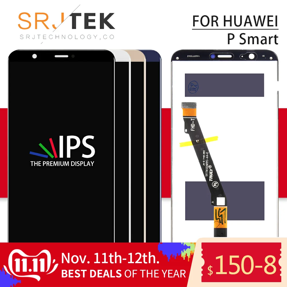 Srjtek для huawei P умный ЖК дисплей Сенсорная стеклянная панель сенсор Замена Enjoy 7S