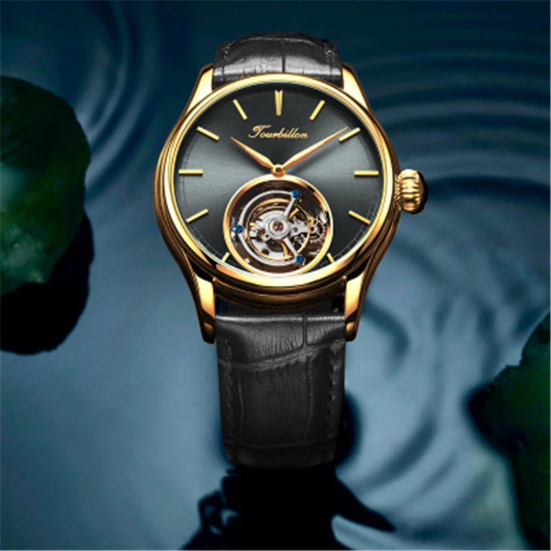 Brand Top Men's Tourbillon Watch movement luxury creative fashion popular carnival Male Clock classic hollow Man Watch movement
