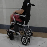 free shipping aluminum alloy lightweight portable handicapped folding electric wheelchair disabled for elderly wheel chair silla