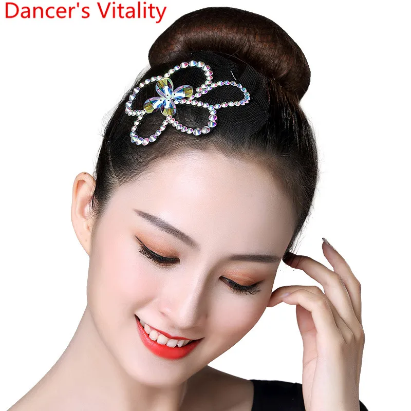 Латинский танец соревнование головной убор дети девушка алмазные аксессуары