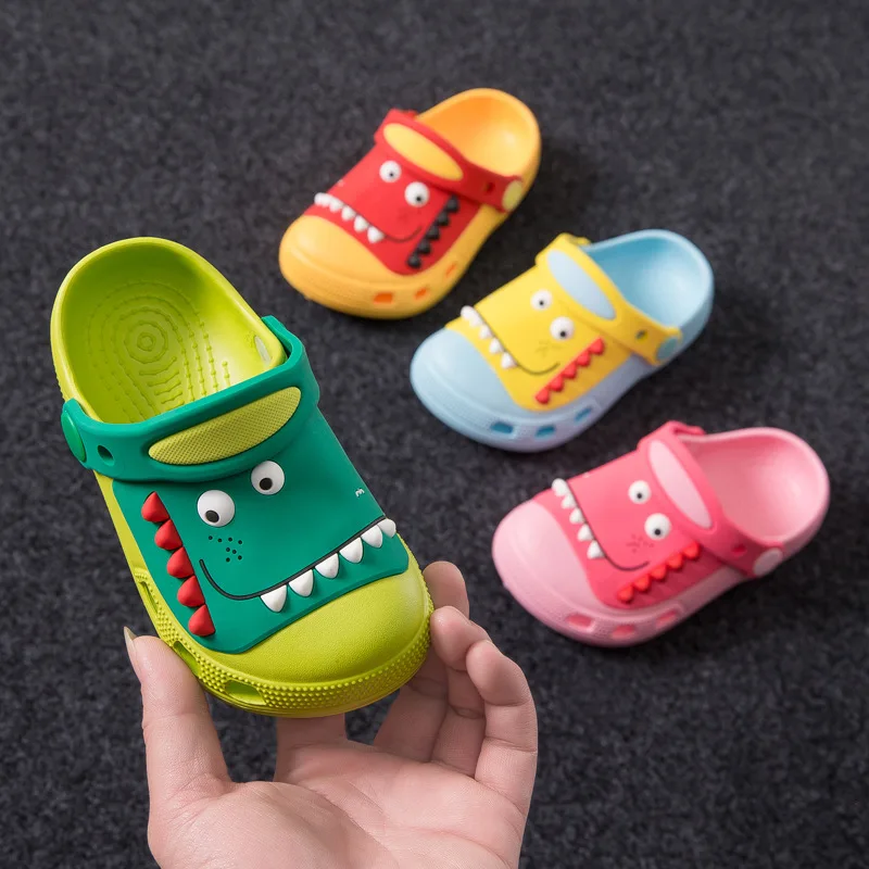 

Suihyung Kids Summer Beach Shoes Boys Girls Sandals Dinosaur Cave Garden Shoes Children Non-Slip Slippers Baby Toddler Slippers