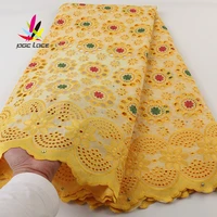 new style cotton dry lace african nigerian fabric latest swiss asoebi white yellow 2021 new design