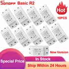Sonoff Basic R2 умный дом Wi-Fi переключатель беспроводной пульт дистанционного управления таймер света модули DIY через приложение Ewelink работает с Alexa