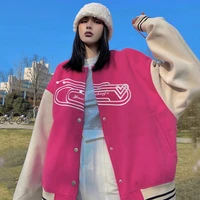 embroidery letter baseball jacket 2021 spring and autumn mans coat womens jackets streetwear causal oversized harajuku jacket