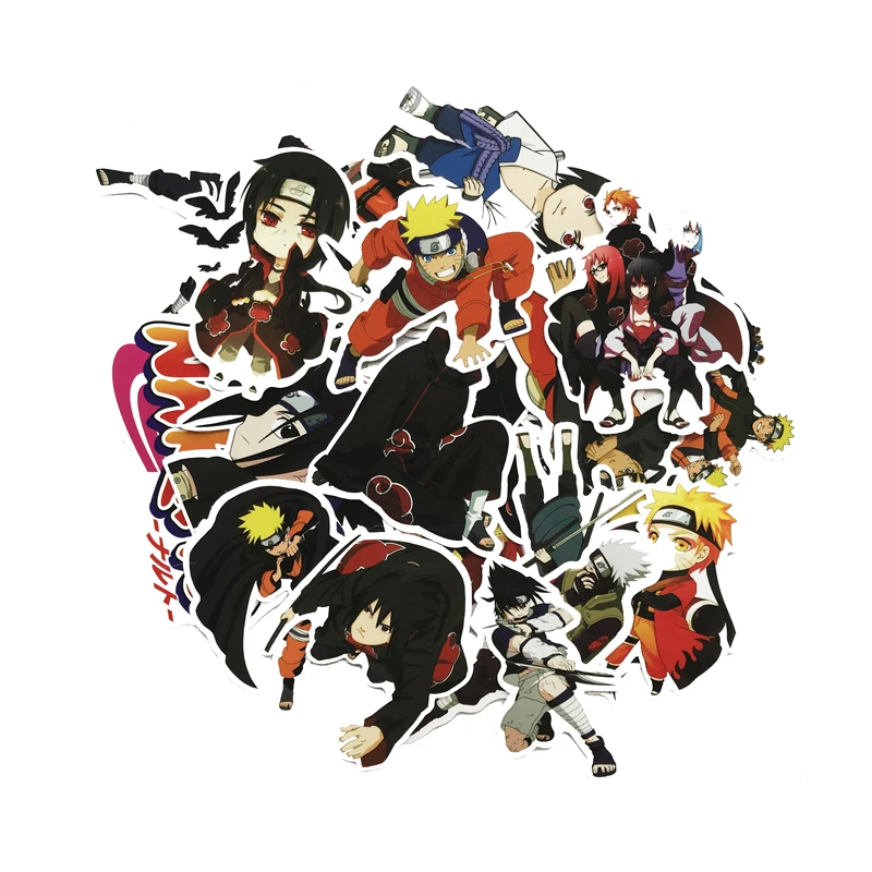 63 шт./лот Японские Аниме Naruto Hokage ninia наклейки для сноуборда ноутбука багажа