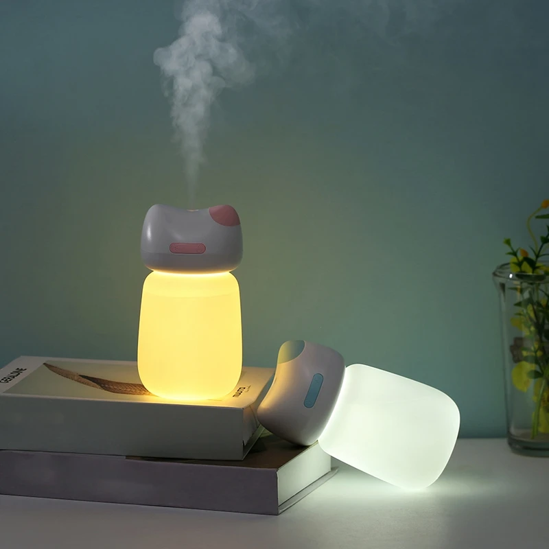 Cartoon Air Humidifier with Night Light USB Car Office Mini Home 380Ml Water Capacity Diffuser Purifier | Бытовая техника