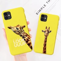 look up hot beautiful giraffe animals silicone case for apple iphone 11 12 13 pro xs max x xr 6s 7 8 plus se 2020 fashion cover