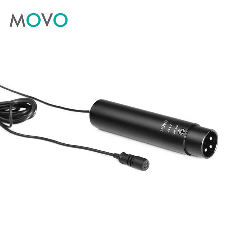 Movo LV4 Dual XLR Lavalier комплект для интервью с всенаправленными и кардиоидными микрофонами, брошь на лацкан и ветровые экраны
