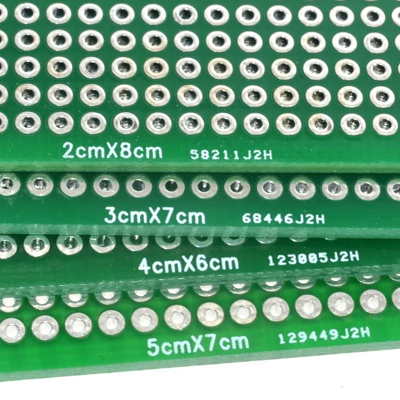 Прямая поставка 20 шт. 5x7 4x6 3x7 2x8 см двухсторонний медный Прототип pcb универсальная