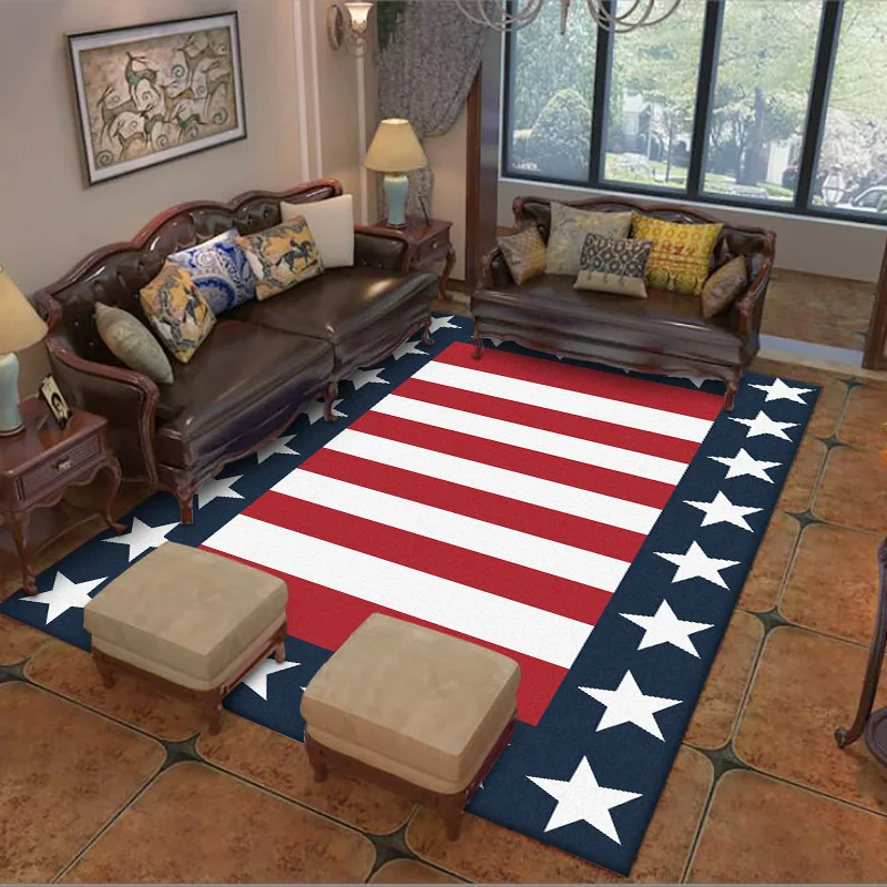 

3D British American Flag Printed Carpets for Living Room Bedroom Large Area Rug Kids Room Play Carpet Child Game Crawl Floor Mat