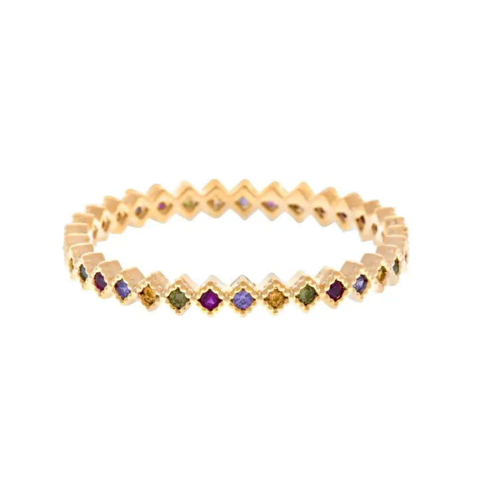 2020 hot fashion gold color simple cz band ring Midi Minimal paved mix colord delicate Top quality cute elegant girls jewelry | Украшения и