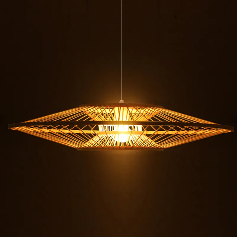 

Chinese Handmade Bamboo Pendant Lights Retro Style Suspension Luminaire Dining Room Livingroom E27 Hanging Lamps Drop Ship