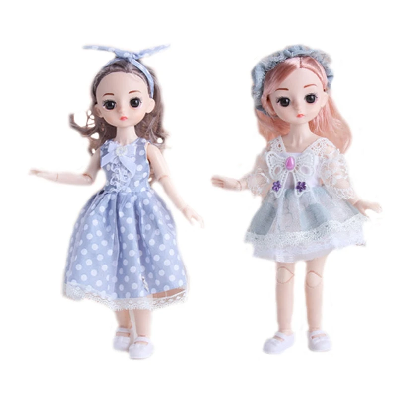 

30cm Beautiful Little Girl Princess Toy 15 Movable Joints Doll Birthday Gifts T8ND