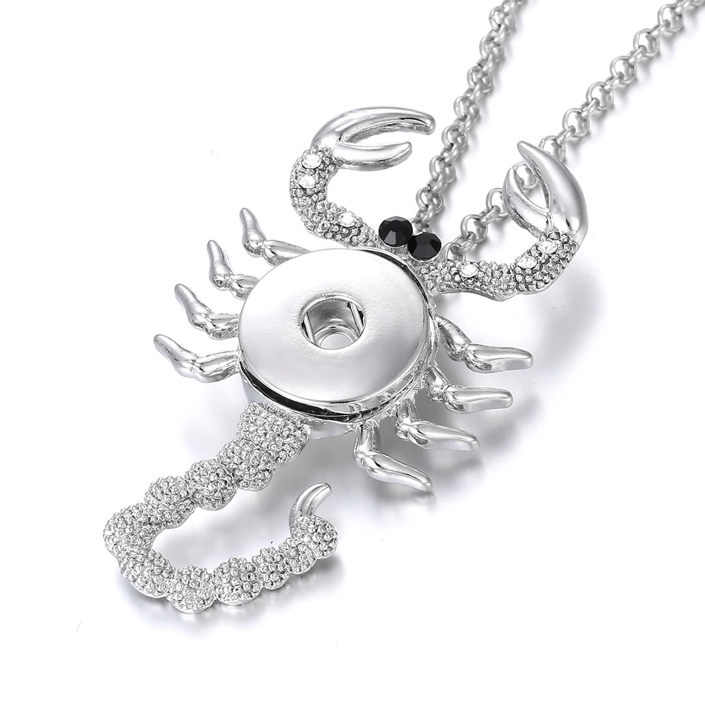 Новое Ювелирное колье металлическая кнопка со стразами ожерелье 18 мм Сердце