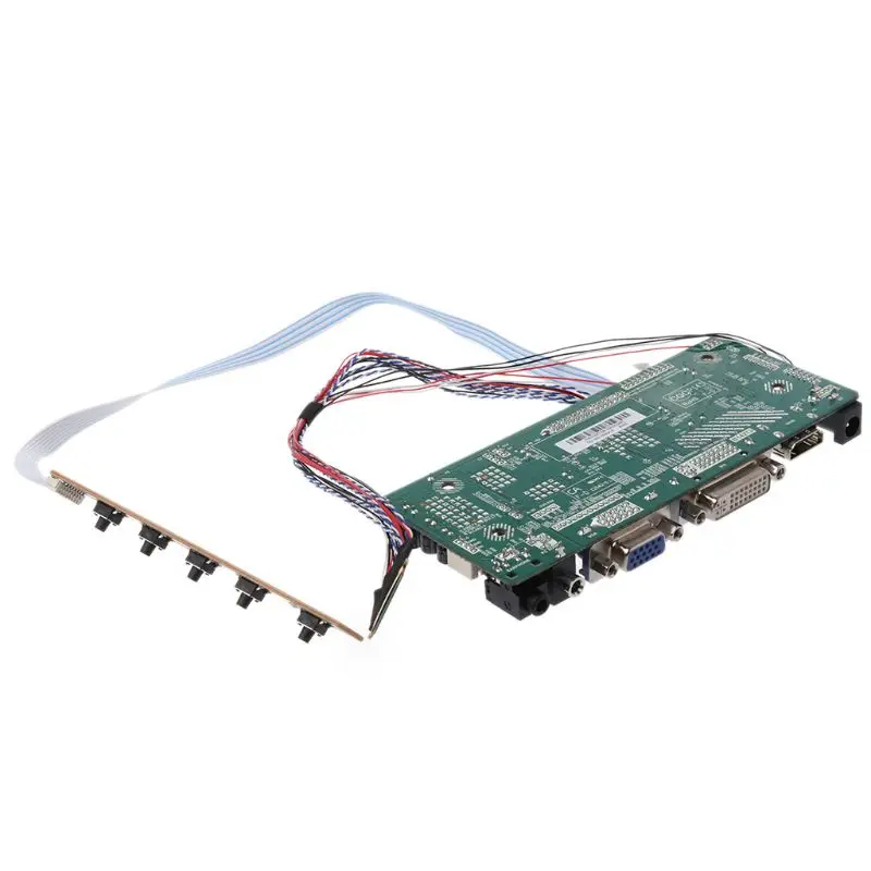 Плата контроллера ЖК HDMI DVI VGA Аудио пк модуль драйвера DIY Kit 15 6 &quotдисплей B156XW02 1366X768
