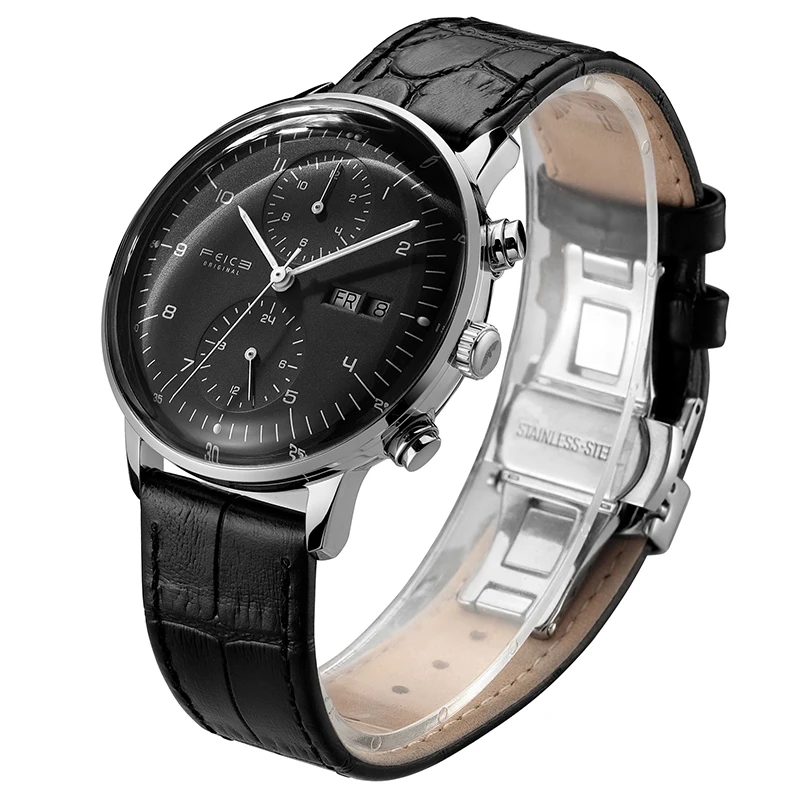 

FEICE Fashionable Luxury Business Automatic Mechanical Watches for Men Leather Casual Waterproof Watches Relogio Masculino