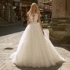 Свадебное платье soworthy в стиле бохо с закрытым рукавом, кружевное пляжное свадебное платье с аппликацией, винтажное свадебное платье принцессы