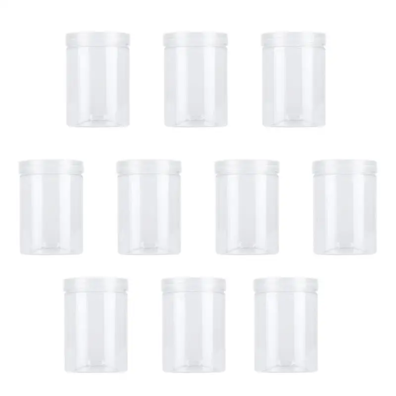 Прозрачная пластиковая банка для хранения продуктов 10 штук контейнер