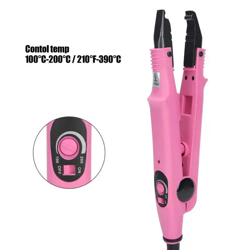 Наращивание волос железа Температура изменения с подогревом разъем машина