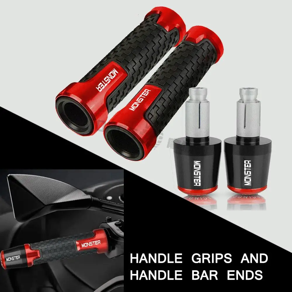 

Мотоциклетные ручки 1/4 "22 мм, руль, руль, ручка, заглушка для DUCATI MONSTER M1100 MONSTER1200 M400 M750 M797 M1000S 7/8 +