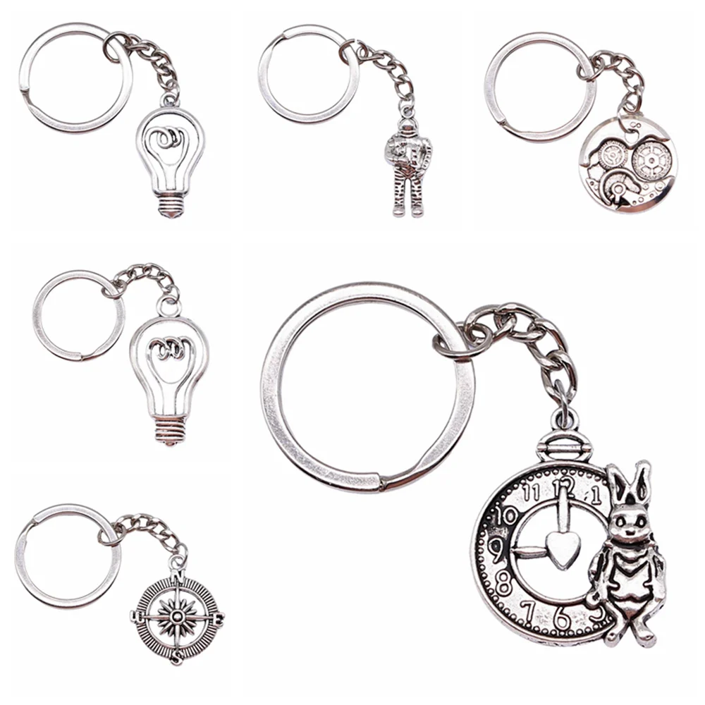 

1 Piece Handmade Car Keychain Gift Keychains 46x24mm Light Bulb Charms Keychain For Key