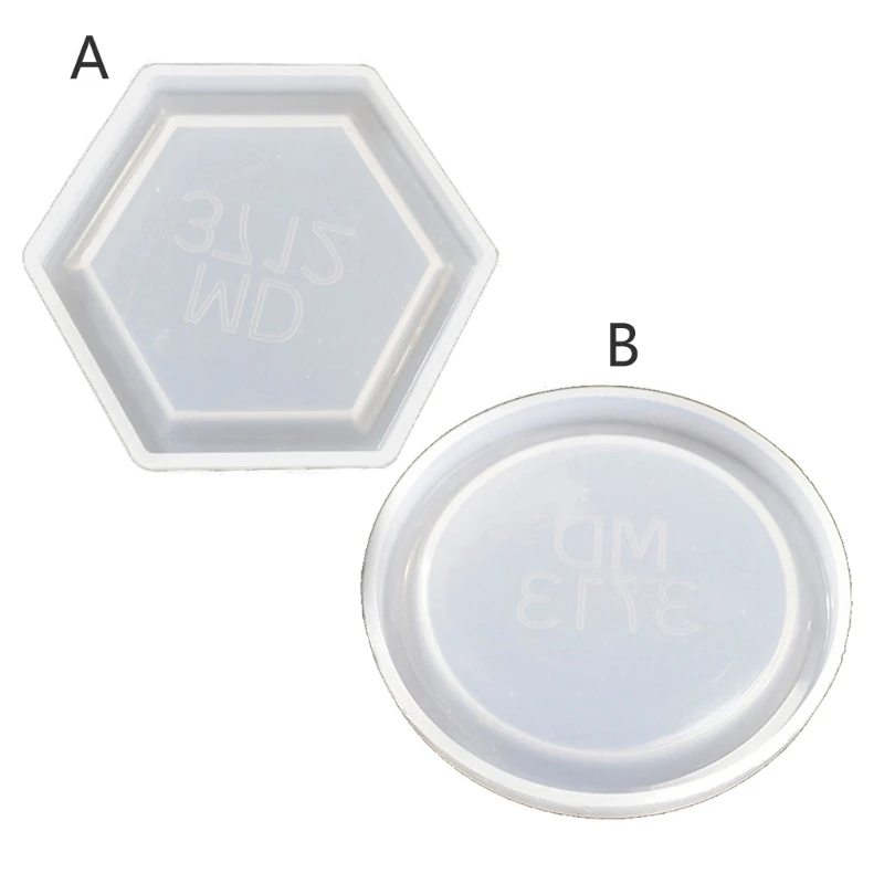 

Round Hexagonal Dish Resin Molds Silicone Jewelry Tray Molds Soap Dish Candle Holder Container Epoxy Resin Casting Molds