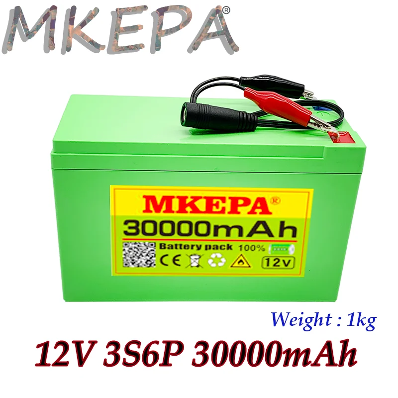 

12V 30Ah 3S6P 18650 lithium battery pack built-in 30Ah high current BMS, used for sprayer, 12V power supply