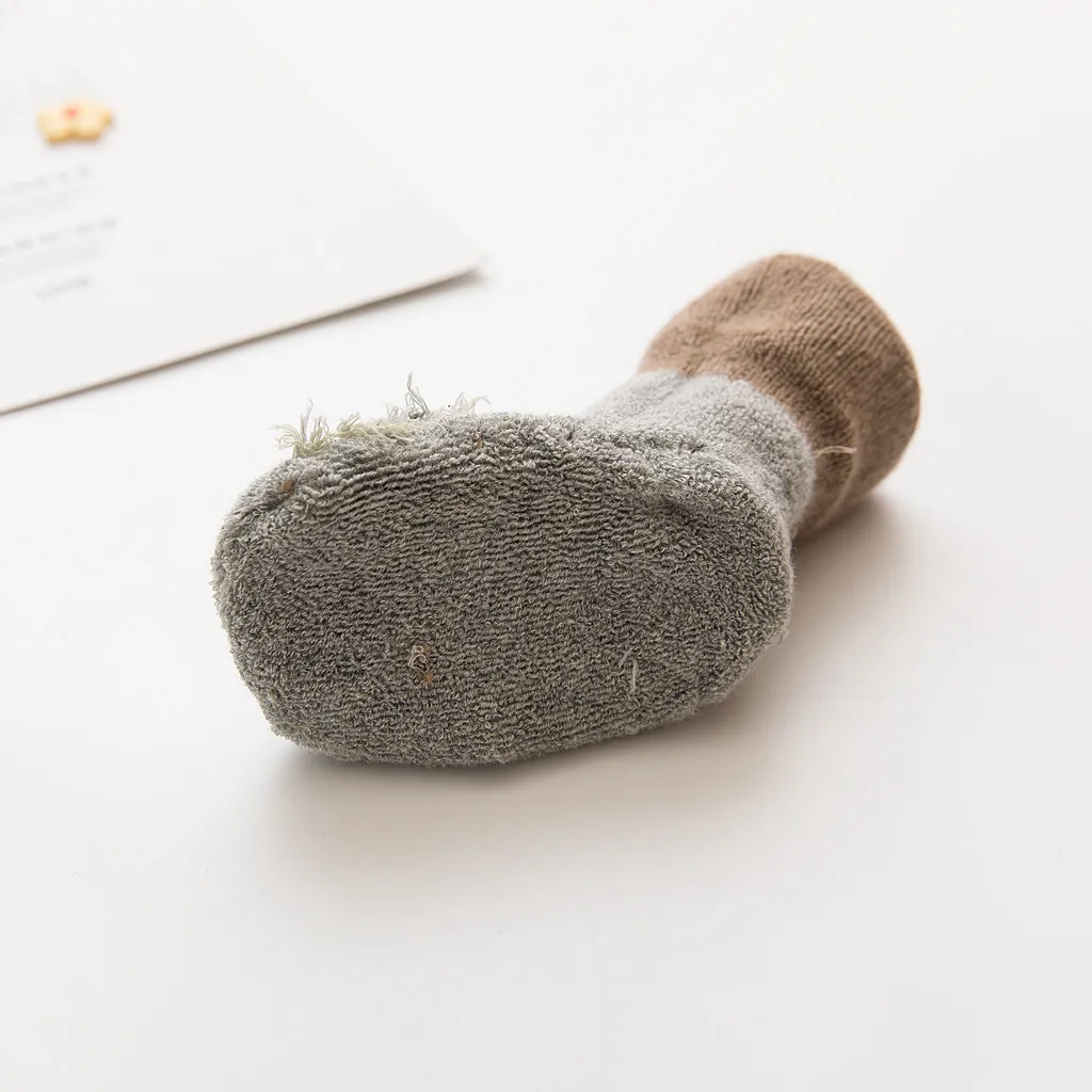 Зимние носки для малышей носки для мальчиков и девочек chaussette enfant, хлопковые детские гетры, детские носки-тапочки нескользящие носки для малышей