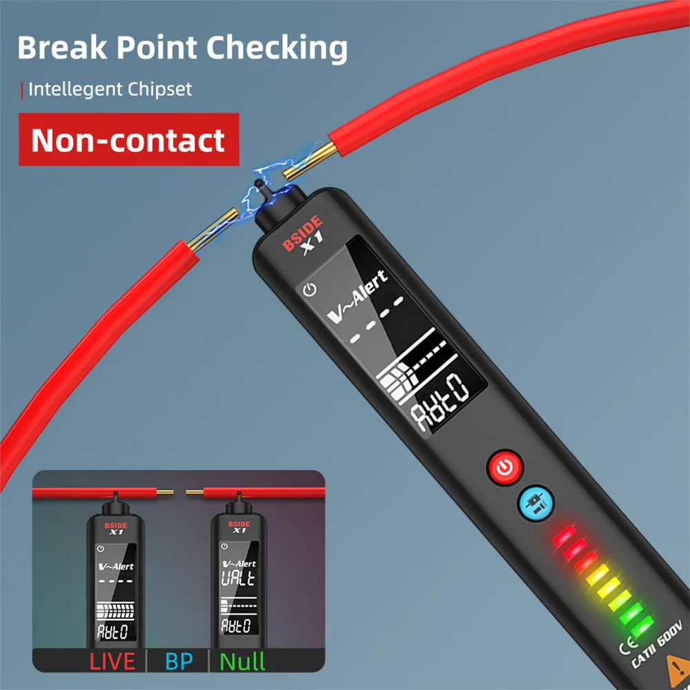 BSIDE X1 X2 Digital Smart Multimeter Infrared Thermometer AC/DC 500/600V LCD HD Display Electric Pen Voltage Sensor Detector | Инструменты