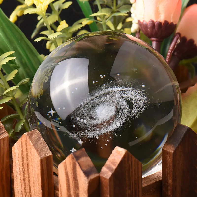 Астрономический 3D шарик с солнечной системой Планетарная модель кристаллами