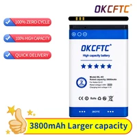 okcftc bl 5c bl5c bl 5c replacement li ion lithium battery 3800mah batteries for nokia 1112 1208 1600 2610 2600 n70 n71