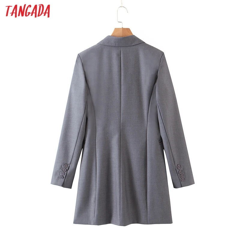 

Tangada fashion women solid blazer dress 2020 new arrival Long Sleeve Ladies Tunic Mini Dress Vestidos 1J01