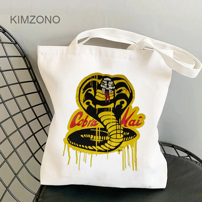 

Сумка-шоппер Cobra Kai, Хлопковая Сумка-тоут, складная сумка для покупок
