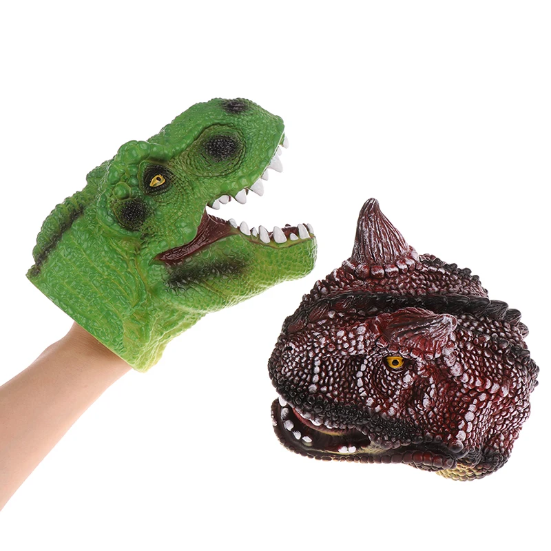 1 шт. мягкая искусственная голова динозавра ручная кукла фигурки игрушки