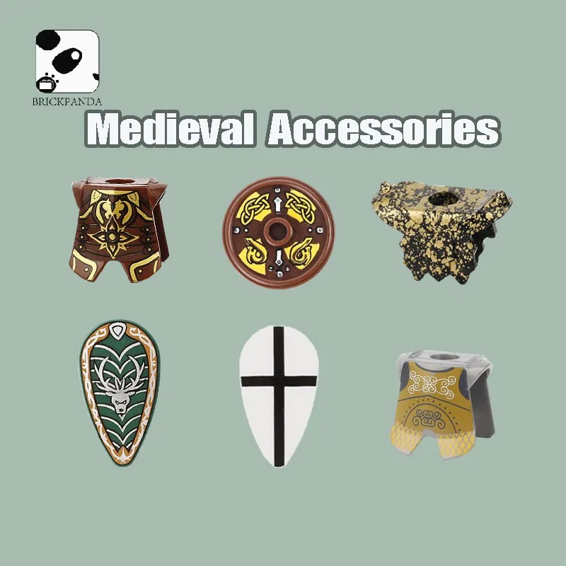 Средневековый замок рыцари фигурки Армо щит строительный блок римский солдат