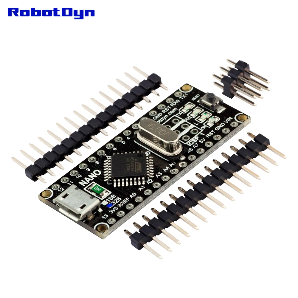 RobotDyn NANO V3 ATmega328, CH340, Micro USB, обновленная версия совместима с Arduino для DIY электронных
