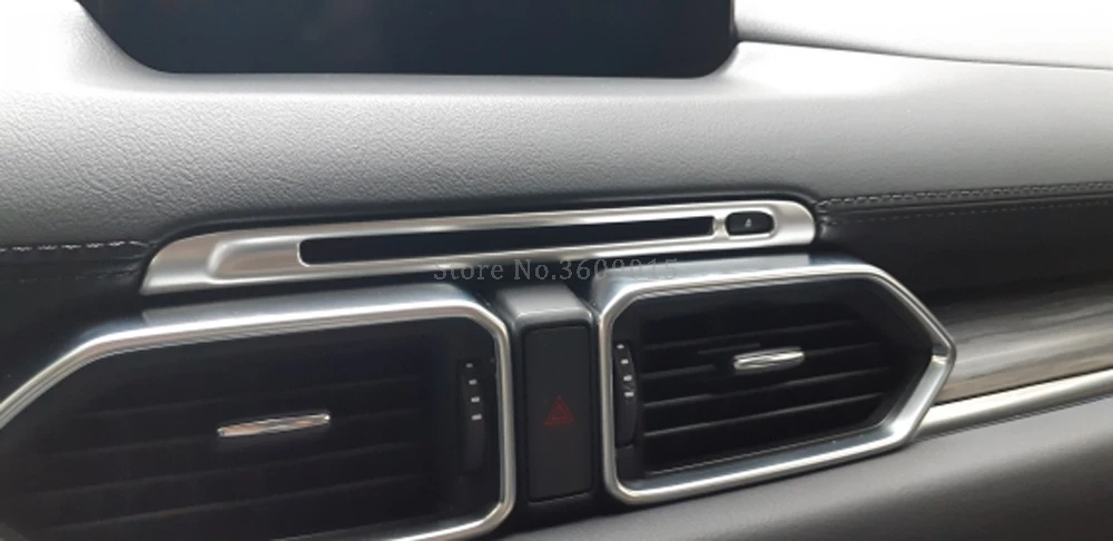 Для Mazda CX 5 CX5 KF 2017 2018 2019 углеродное волокно CD кнопка управления Крышка отделка