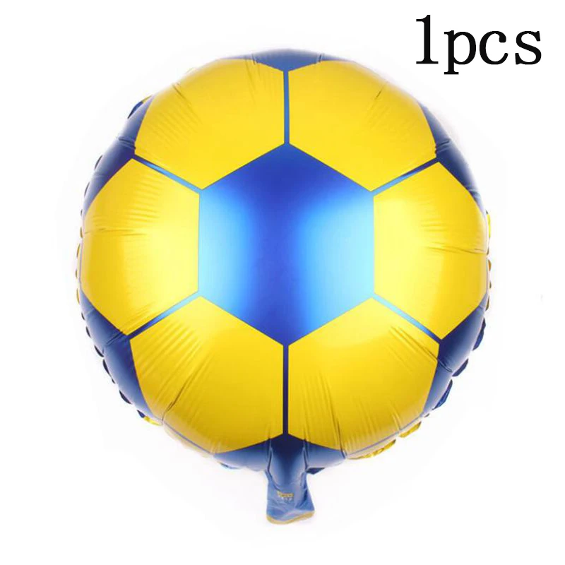18inch yellow ballon 1 компл. Футбольная игра торт Топпер DIY Дети День Рождения вечерние украшения торта Дети кукла игрушка футбол выпечки кекс вечерние принадлежности - Цвет: 18inch yellow ballon