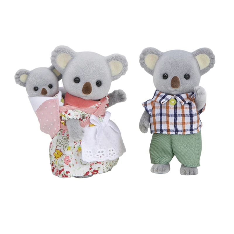 S01 Sylvanian Families кукольный домик пушистые фигурки Koala family 3 шт. игрушки для животных